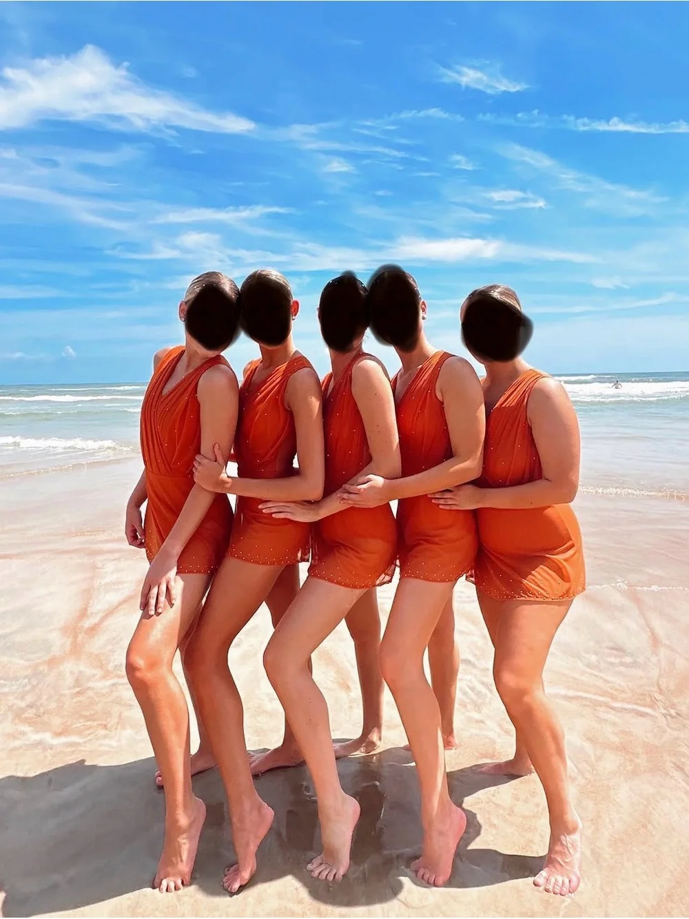 Custom Burnt Orange Dance Costume
